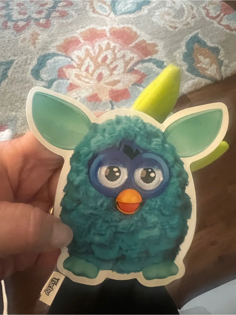 Hasbro Blue and Yellow Plush Furby Stuffed Toy